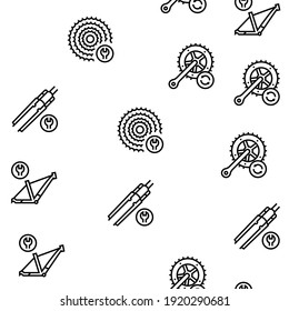 Ilustración de líneas delgadas del vector de servicio de reparación de bicicletas