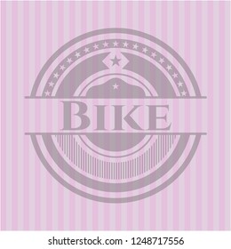 Bike retro pink emblem