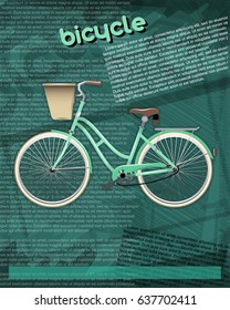 Bike retro vintage poster vector illustration