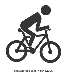 bike rider cycling, isolated flat icon design