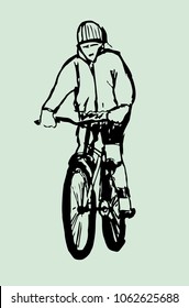 Bike rider graphic design vector art