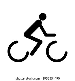 Bike and rider isolated icon on white background