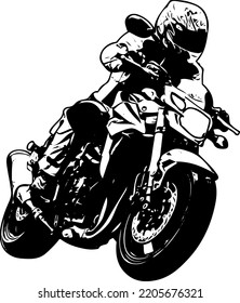 Bike rider logo, Bike rider silhouette, bike rider sketch drawing vector illustration