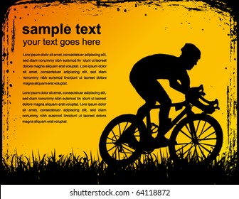bike rider on the background