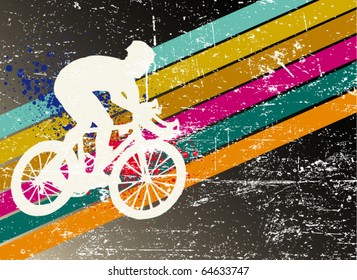 bike rider on the background