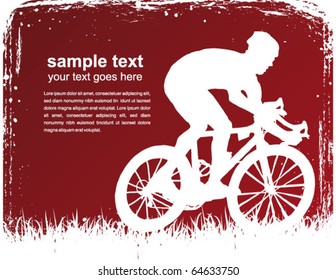 bike rider on the background