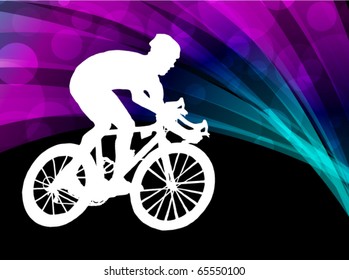 bike rider on the background