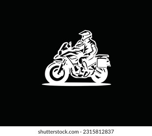 Bike rider silhouette vector logo design elements