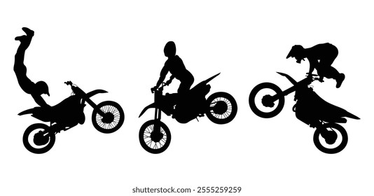 bike rider vector design set.
