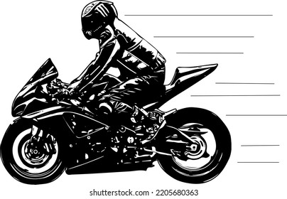 Bike rider vintage logo   Bike rider silhouette  bike rider sketch drawing vector illustration