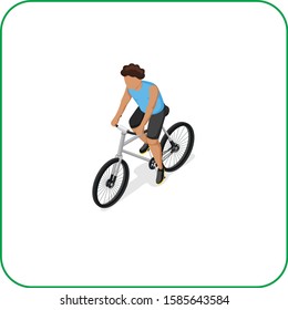 Bike riders character Vector icon