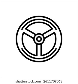 bike rim outline icon. bike part black line illustration.