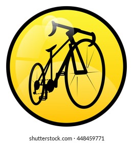 bike, road sign, cycling area,  icon, vector