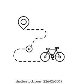 Bike route icon design. isolated on white background. vector illustration