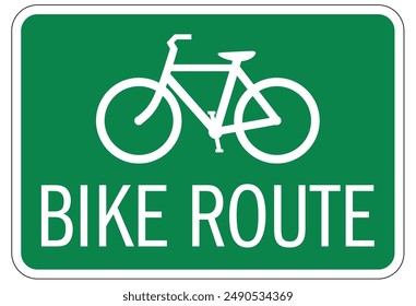 Bike route sign traffic sign and labels