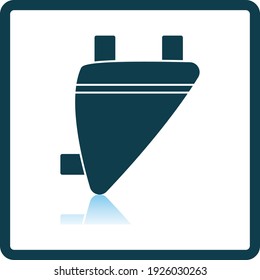 Bike Saddle Bag Icon. Square Shadow Reflection Design. Vector Illustration.