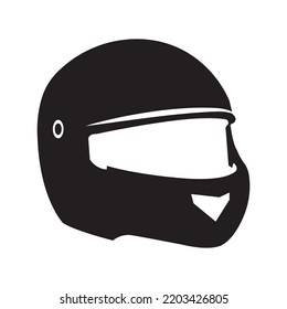 Bike safety racing helmet icon | Black Vector illustration |