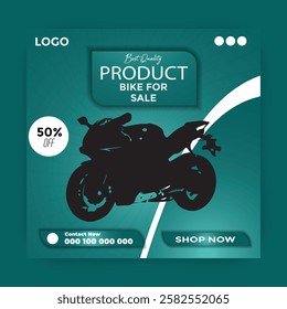 Bike sale poster design template