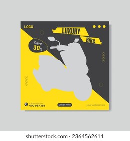 Bike sale social media post and Instagram post design vector template.