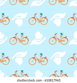 Bike seamless pattern
