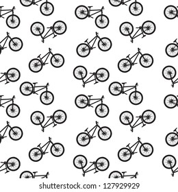 Ilustración de Vector de patrón sin costuras de bicicleta