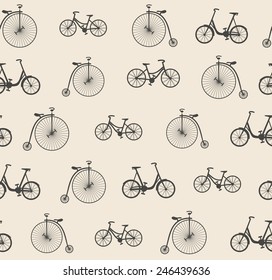  bike seamless pattern vector illustration