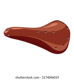 Bike seat icon cartoon vector. Bicycle equipment. Sport gear