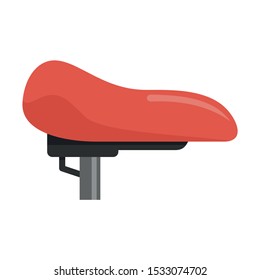 Bike seat icon. Flat illustration of bike seat vector icon for web design