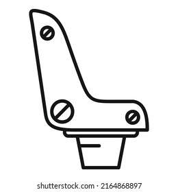 Bike seat icon outline vector. Child baby. Family kid