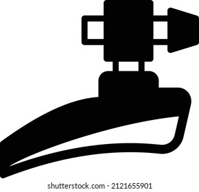 Bike Seat Post Clamp Concept, Quick Release Vector Glyph Icon Design,Cycling Sport Symbol, Bicycling Sign, Biking Equipment Stock Illustration