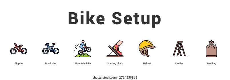 Ilustración de Anuncio de Web moderno y limpio con iconos temáticos para la comunicación visual