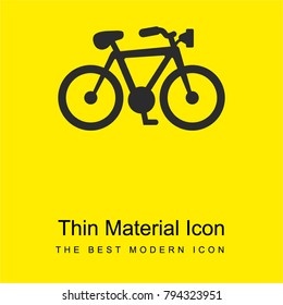 Bike shape bright yellow material minimal icon or logo design