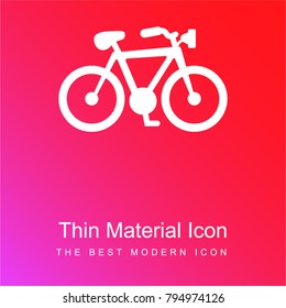 Bike shape red and pink gradient material white icon minimal design