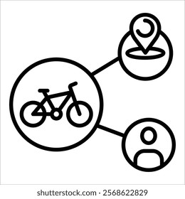 Bike Share Icon Element For Design