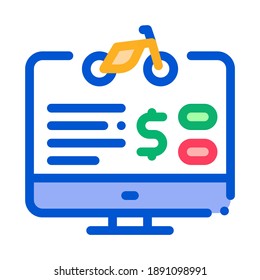 vector de icono de opción de equipo de servicios de uso compartido de bicicletas. signo de opción de equipo de servicios de uso compartido de bicicletas. ilustración de símbolo de color