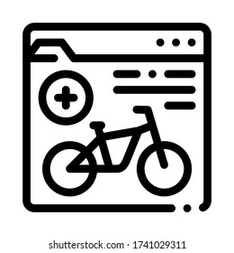 bike sharing services information icon vector. bike sharing services information sign. isolated contour symbol illustration