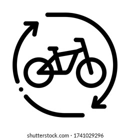 bike sharing services rental icon vector. bike sharing services rental sign. isolated contour symbol illustration