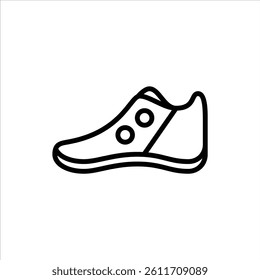 bike shoes outline icon. shoes black line illustration.
