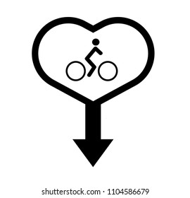 Bike shop here. cyclist and map pointer
