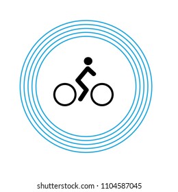 bike shop icon. cyclist icon