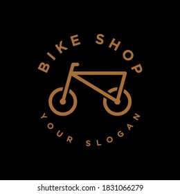 Bike Shop Icon Design. Perfect logo for bike shop with a concept simple bike.