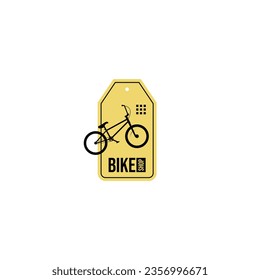 Bike shop logo design vector graphics