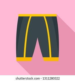 Bike shorts icon. Flat illustration of bike shorts vector icon for web design