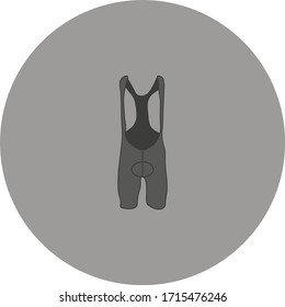 bike shorts on white background vector