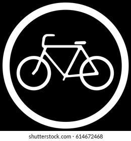 Bike Sign Black. Vector.