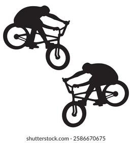 Bike Silhouette, Bike illustration, Bmx Bicycle icon Silhouette, Bike Silhouette illustration