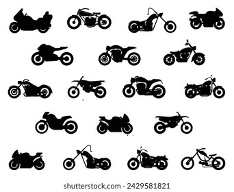 Bike silhouette vector art white background