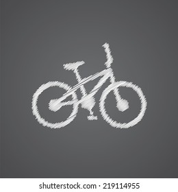 bike sketch logo doodle icon isolated on dark background 