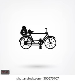 Bike and social media icons