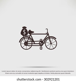 Bike and social media icons